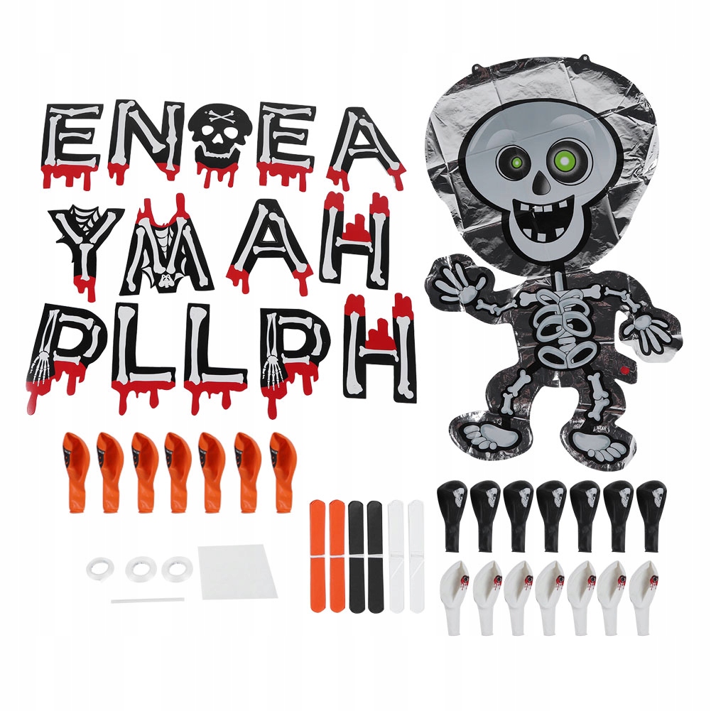 SÚPRAVA BALÓNOV HALLOWEEN - SKELETON